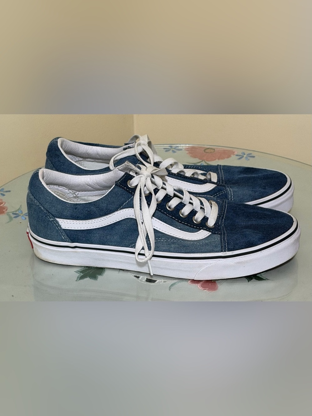 Vans Men's Old Skool  Blue DenimSkate Shoes - Sneakers Size 9.5 M or Size 11 W